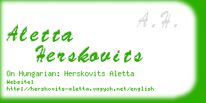 aletta herskovits business card